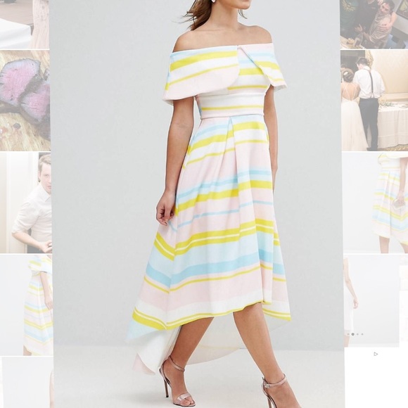 Off the shoulder, high/low formal dress - Picture 4 of 6